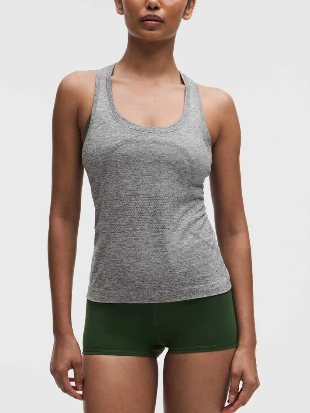Lululemon Swiftly Tech Racerback Tank Top Waist Length in Slate Gray Sz 8 $58